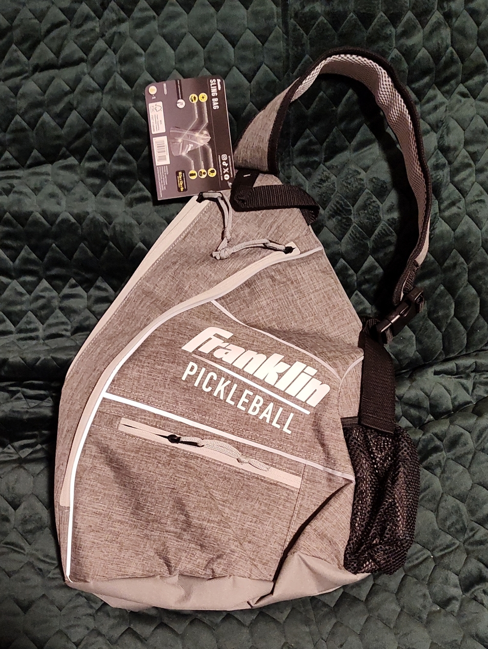 Franklin Gray Pickleball Sling Bag with Mesh Pocket